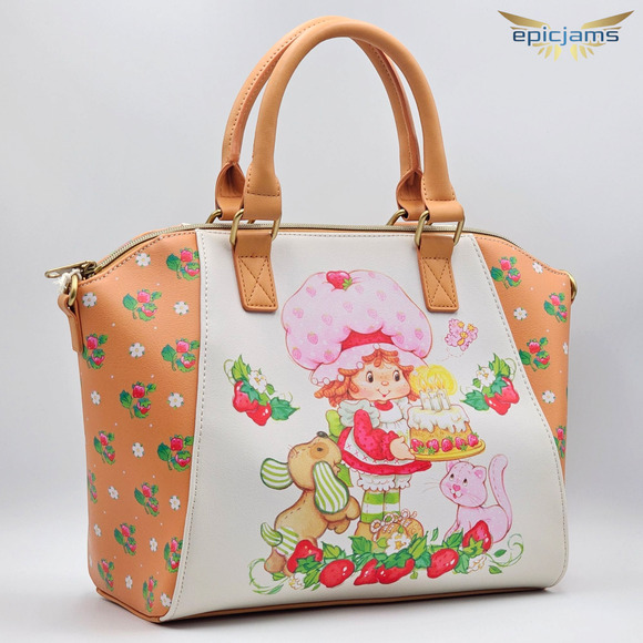 Loungefly Strawberry Shortcake & Friends Birthday Satchel Bag Purse New - Picture 2 of 5